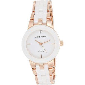 Anne Klein Women's Genuine Diamond Dial Ceramic Bracelet Watch